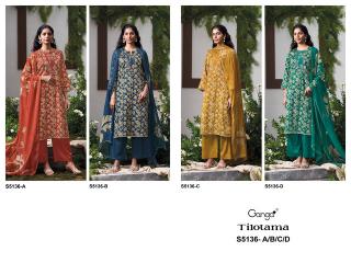 Ganga tilotama 5136 cotton dress materials wholesale